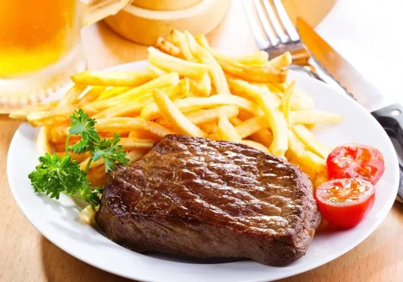 البطاطس واللحوم